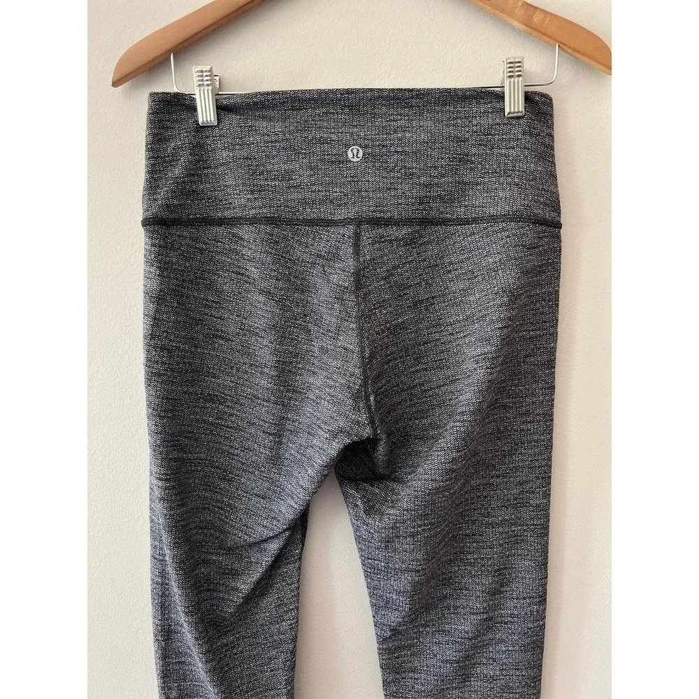 Lululemon Wunder Under Leggings Heathered Herringbone Size 10